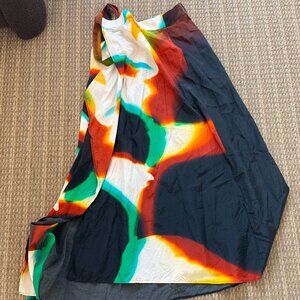 COS x LEA COLOMBO printed silk-blend maxi skirt